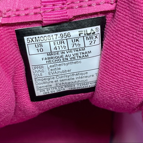FILA WOMENS DISRUPTOR II PREMIUM PINK/WHITE 5XM00817-956 Size 10 CLEAN - Picture 7 of 8